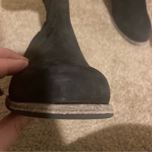 Frye Addie Mid Nubuck Black Suede Leather Boot - Picture 6 of 15